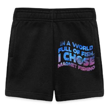 Neodym-Magnet zum Angeln, magnetischer Fischer - Baby Shorts - Schwarz - Vorne