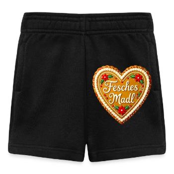 Fesches Madl Lebkuchenherz Bayern Tracht Volksfest - Baby Shorts - black - Front