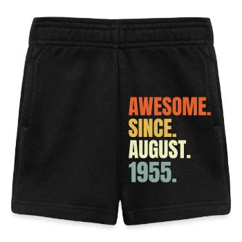 awesome since august 1955 birthday - Baby Shorts - Schwarz - Vorne