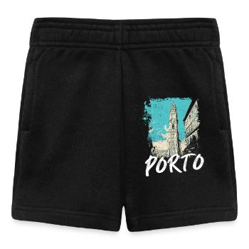 Tour of the Clérigos Porto art illustration - Baby Shorts - black - Front
