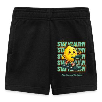 Limonade Limonade Zitronen Design Restez en bonne santé - Short Bébé - noir - Devant