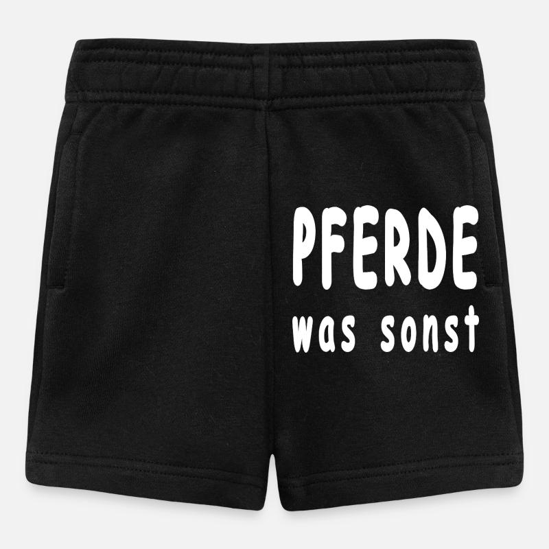 Pferde - Baby Shorts - Schwarz