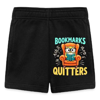 Owl Reader in Armchair Bookmarkers - Baby Shorts - black - Front