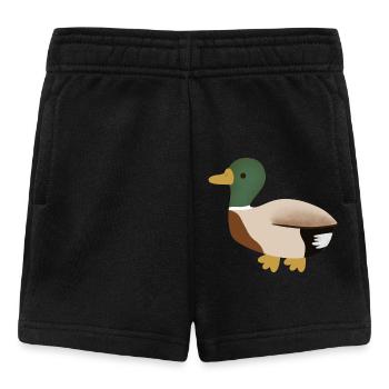 Canard colvert Illustration minimale - Short Bébé - noir - Devant