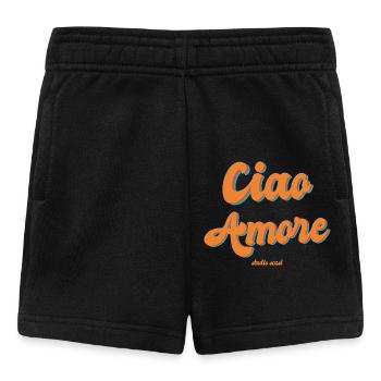 Ciao Amore Retro Typography - Baby Shorts - black - Front