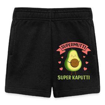 Pregnancy SUPER MOM SUPER BROKEN Funny - Baby Shorts - black - Front