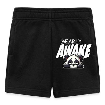 Schlafender Panda kaum wach - Baby Shorts - Schwarz - Vorne
