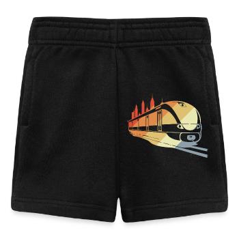 Croquis de chemin de fer vintage - Short Bébé - noir - Devant