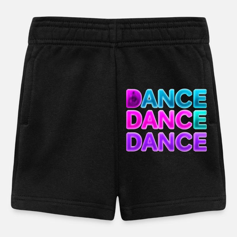 DANCE DANCE DANCE – Neon 80s with speakers - Baby Shorts - black