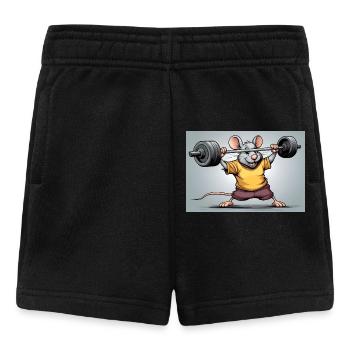 Power mouse during strength training - Baby Shorts - black - Front