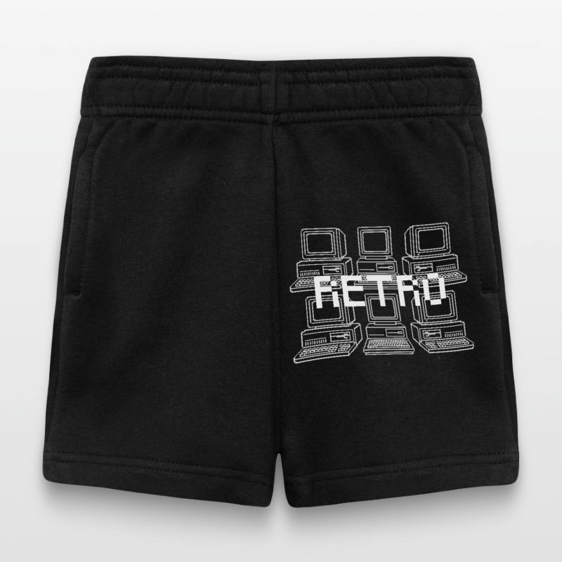 Retro Computer Grid Techno Baby Shorts