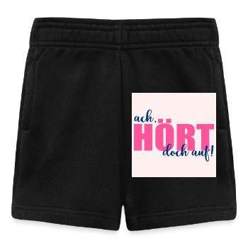 AUFHÖREN SPRÜCHE - Baby Shorts - Schwarz - Vorne