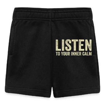 Listen to your inner calm - Baby Shorts - black - Front