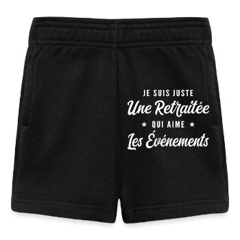 Une Retraitée Qui Aime Les Événements - Short Bébé - noir - Devant