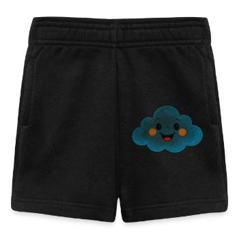 Cute Cartoon Cloud – Funny Kids & Adults - Baby Shorts - black - Front