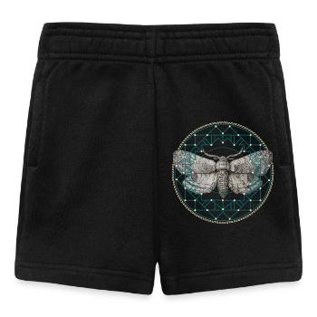 Moth Sacred Geometry - Baby Shorts - black - Front