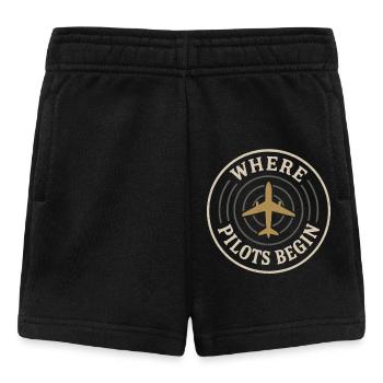 Flight Instructor Cfi Pilot Aviation Instructor - Baby Shorts - black - Front