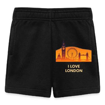 J’adore le Skyline de Londres Coucher de soleil - Short Bébé - noir - Devant