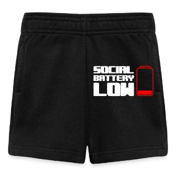 Geek Low Social Batterie - Baby Shorts - Schwarz - Vorne