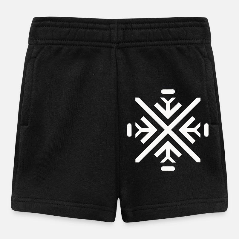 Flocon Géométrique Épuré - Short Bébé - noir
