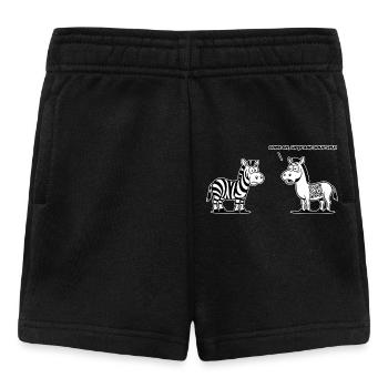 Funny Zebra with QR Code Upgrade - Baby Shorts - black - Front