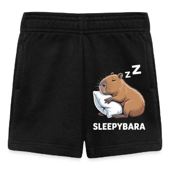 Sleepybara Capybara Dormir - Short Bébé - noir - Devant