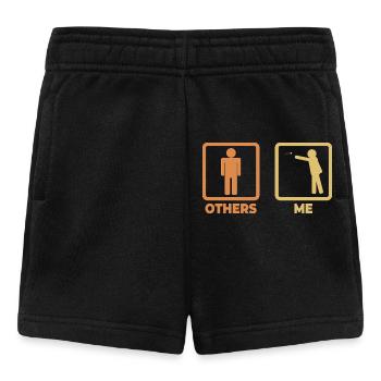 Darter Strichfiguren - Baby Shorts - Schwarz - Vorne