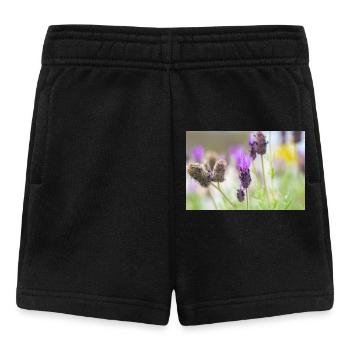 Lavande délicate en fleurs - Short Bébé - noir - Devant