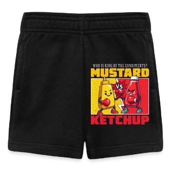 Mustard vs Ketchup Colorful Combat - Baby Shorts - black - Front