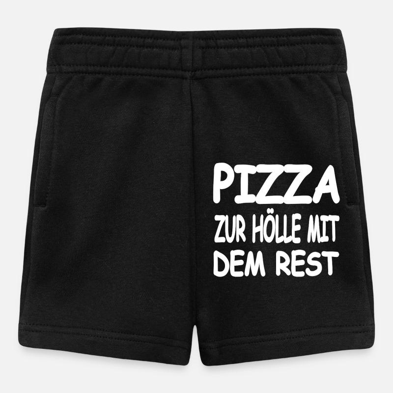 Pizza - Baby Shorts - Schwarz