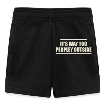 it's way too peopley outside - Short Bébé - noir - Devant