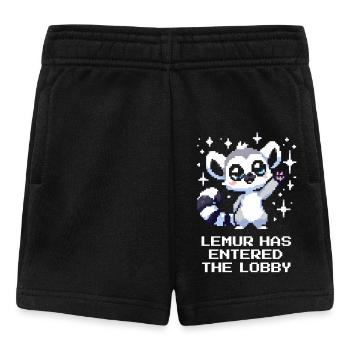 Lemur est entré dans le hall | Jeu - Short Bébé - noir - Devant