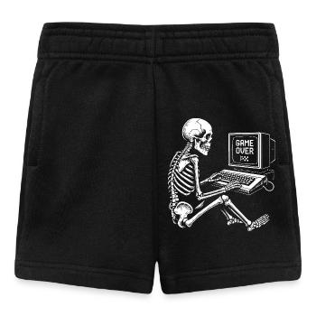 Skeleton Gamer an der Konsole - Baby Shorts - Schwarz - Vorne