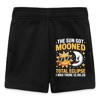 Soleil Lune Éclipse totale Dicton - Short Bébé - noir - Devant