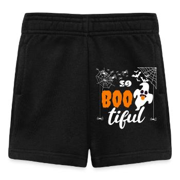 Boo tiful Halloween fantôme drôle dire tenue chauve-souris - Short Bébé - noir - Devant