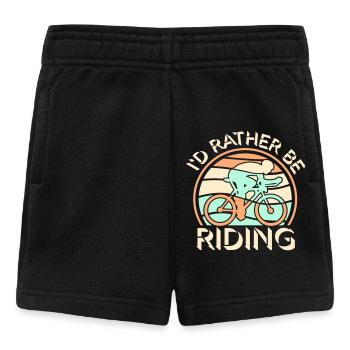 Cycliste vintage Je préfère rouler Logo rétro - Short Bébé - noir - Devant