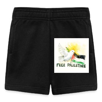 Colombe avec drapeau de la Palestine paix - Short Bébé - noir - Devant