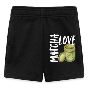 Matcha Love Matcha Latte Spruch Sprüche Geschenk - Baby Shorts - Schwarz - Vorne