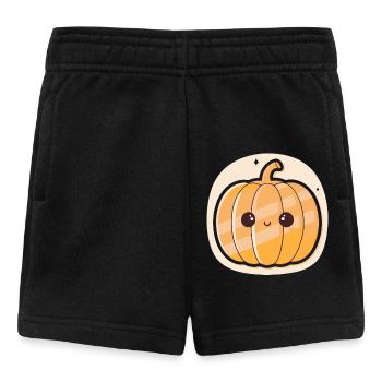 Heller Kawaii-Kürbis - Baby Shorts - Schwarz - Vorne