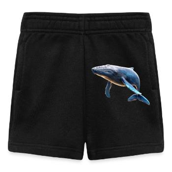 Baleine bleue Baleine Baleines bleues Baleines Chant Baleine Plongeur Baleines Océan - Short Bébé - noir - Devant