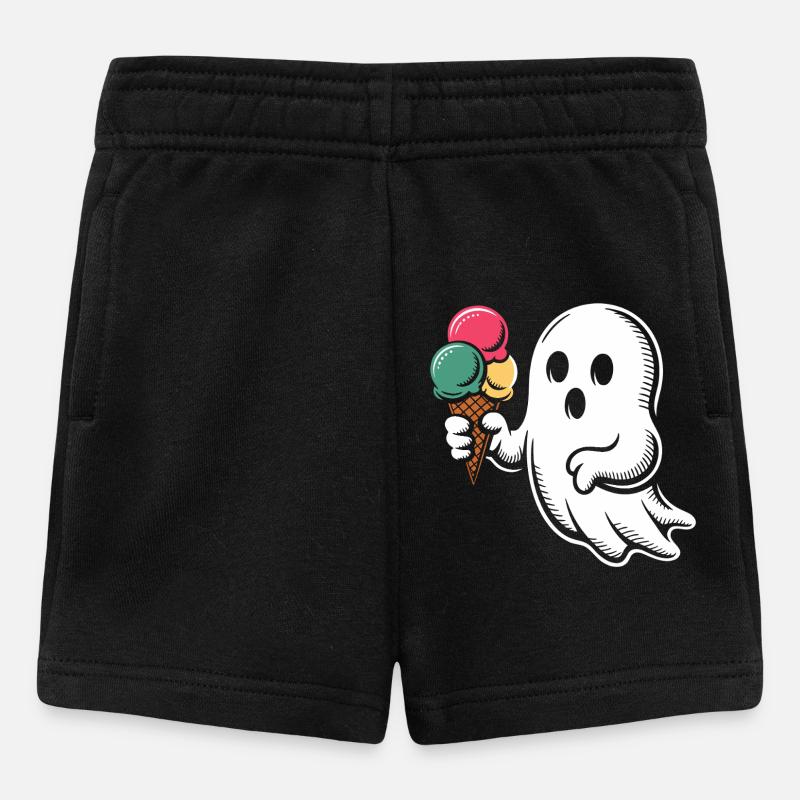 Geist mit Eiscreme - Baby Shorts - black