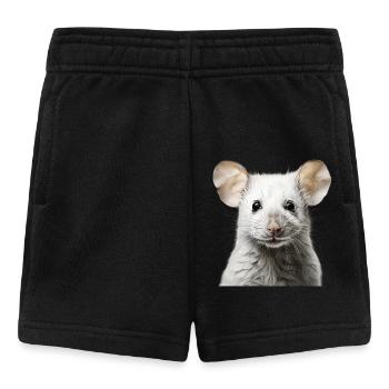 Süße Maus – niedliches Tierportrait - Baby Shorts - Schwarz - Vorne