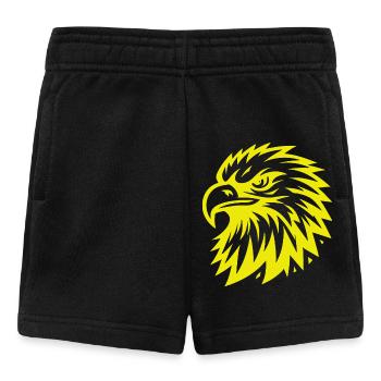 Goldener Adlerkopf – Majestätisches Adler Design - Baby Shorts - Schwarz - Vorne