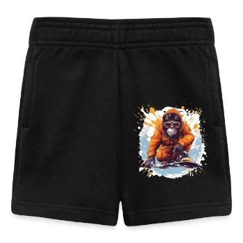 Monkey Snowboard - Baby Shorts - black - Front