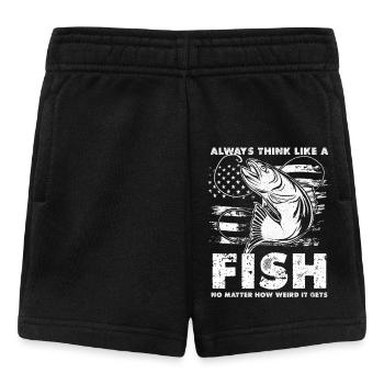 Fish Thoughts Flag Pattern - Baby Shorts - black - Front