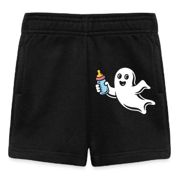 Cuddly Ghost Baby Cartoon - Baby Shorts - black - Front