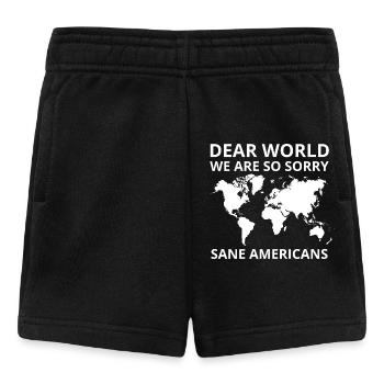 Dear World We Are So Sorry Protest Graphic - Baby Shorts - black - Front