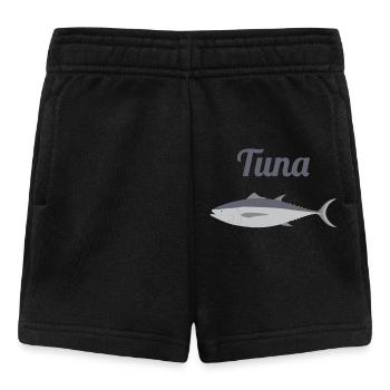 Nautic Design Thon Silhouette Océan Imprimer Pêche - Short Bébé - noir - Devant