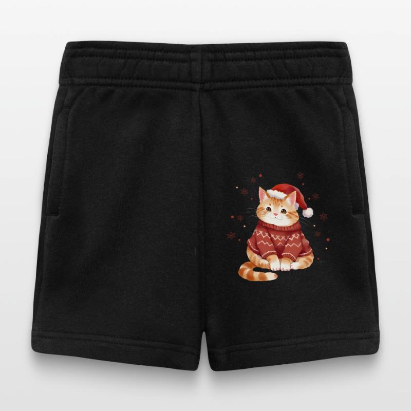 Conception de pull de Noël chat confortable Short Bébé