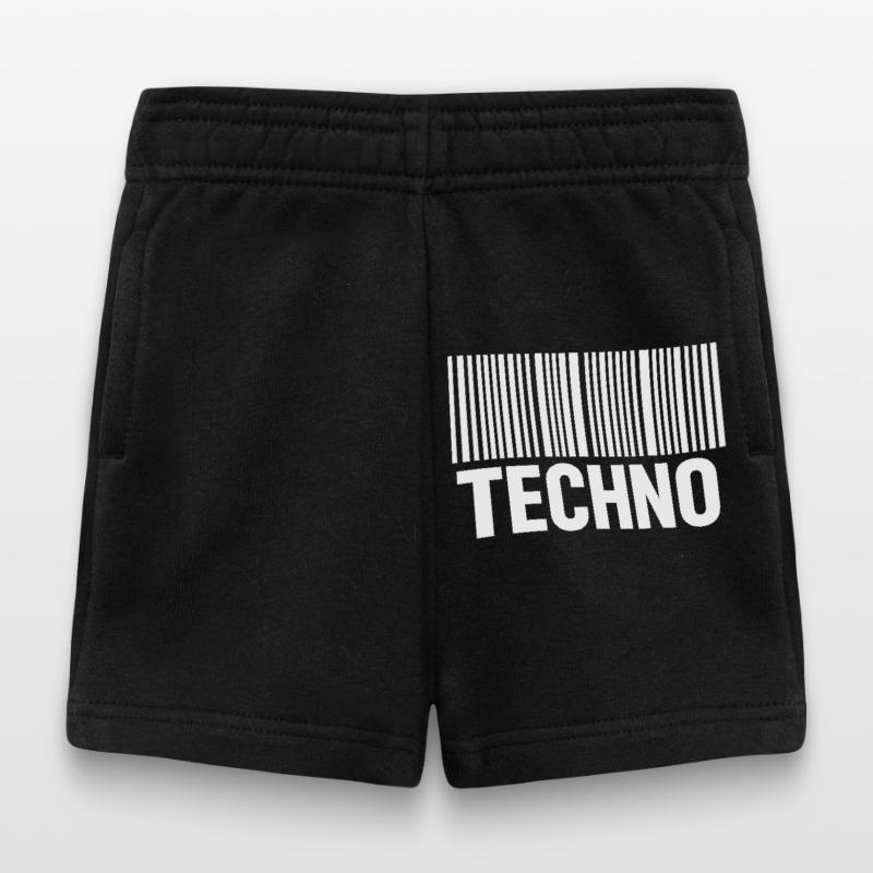 Techno Barcode Pattern Baby Shorts